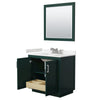 Custom image for Green with Brushed Nickel Trim / Carrara Cultured Marble / 34