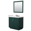 Custom image for Green with Brushed Nickel Trim / Carrara Cultured Marble / 34