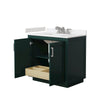 Custom image for Green with Brushed Nickel Trim / Carrara Cultured Marble / No Mirror