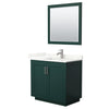 Custom image for Green with Brushed Nickel Trim / Giotto Quartz / 34