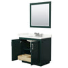 Custom image for Green with Brushed Nickel Trim / Giotto Quartz / 34