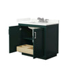 Custom image for Green with Brushed Nickel Trim / Giotto Quartz / No Mirror