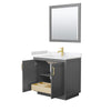 Custom image for Dark Gray with Brushed Gold Trim / Carrara Cultured Marble / 34