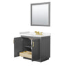 Custom image for Dark Gray with Brushed Gold Trim / Carrara Cultured Marble / 34