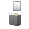 Custom image for Dark Gray with Brushed Gold Trim / Carrara Cultured Marble / 34
