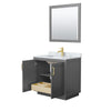 Custom image for Dark Gray with Brushed Gold Trim / White Carrara Marble / 34