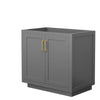 Custom image for Dark Gray with Brushed Gold Trim / No Mirror