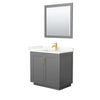 Custom image for Dark Gray with Brushed Gold Trim / Giotto Quartz / 34