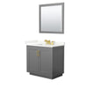 Custom image for Dark Gray with Brushed Gold Trim / Giotto Quartz / 34