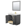 Custom image for Dark Gray with Brushed Gold Trim / White Quartz / 34