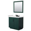 Custom image for Green with Matte Black Trim / Carrara Cultured Marble / 34