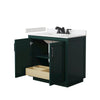 Custom image for Green with Matte Black Trim / Carrara Cultured Marble / No Mirror