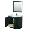 Custom image for Green with Matte Black Trim / White Cultured Marble / 34