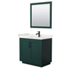Custom image for Green with Matte Black Trim / White Quartz / 34