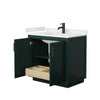 Custom image for Green with Matte Black Trim / White Quartz / No Mirror