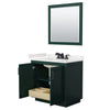Custom image for Green with Matte Black Trim / White Quartz / 34