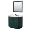 Custom image for Green with Matte Black Trim / White Quartz / 34