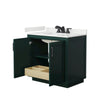Custom image for Green with Matte Black Trim / White Quartz / No Mirror