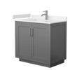 Custom image for Dark Gray with Brushed Nickel Trim / Carrara Cultured Marble / No Mirror