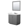 Custom image for Dark Gray with Brushed Nickel Trim / Carrara Cultured Marble / 34