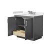 Custom image for Dark Gray with Brushed Nickel Trim / Carrara Cultured Marble / No Mirror