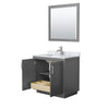 Custom image for Dark Gray with Brushed Nickel Trim / White Carrara Marble / 34