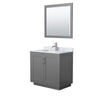 Custom image for Dark Gray with Brushed Nickel Trim / White Carrara Marble / 34