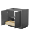 Custom image for Dark Gray with Brushed Nickel Trim / No Mirror