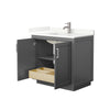 Custom image for Dark Gray with Brushed Nickel Trim / Giotto Quartz / No Mirror
