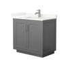 Custom image for Dark Gray with Brushed Nickel Trim / Giotto Quartz / No Mirror