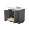 Custom image for Dark Gray with Brushed Nickel Trim / White Quartz / No Mirror