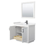 Custom image for White with Matte Black Trim / Carrara Cultured Marble / 34