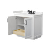 Custom image for White with Matte Black Trim / Carrara Cultured Marble / No Mirror