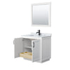 Custom image for White with Matte Black Trim / White Carrara Marble / 34