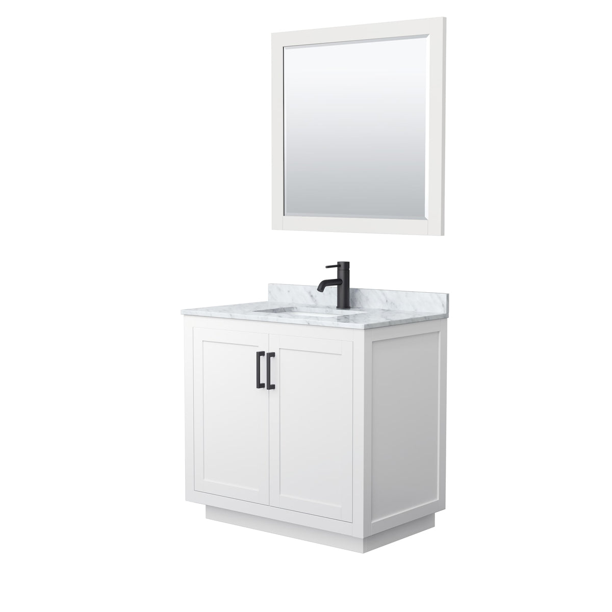 Miranda Bathroom Vanity with Countertop 36 inch Single Sink Single hol ...