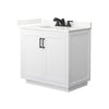 Custom image for White with Matte Black Trim / Giotto Quartz / No Mirror