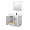 Custom image for White with Matte Black Trim / White Cultured Marble / 34