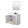 Custom image for White with Matte Black Trim / White Cultured Marble / 34