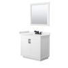 Custom image for White with Matte Black Trim / White Cultured Marble / 34