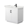 Custom image for White with Matte Black Trim / White Quartz / No Mirror
