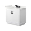 Custom image for White with Matte Black Trim / White Quartz / No Mirror