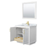 Custom image for White with Brushed Gold Trim / White Carrara Marble / 34
