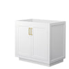 Custom image for White with Brushed Gold Trim / No Mirror
