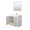Custom image for White with Brushed Gold Trim / Giotto Quartz / 34