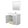 Custom image for White with Brushed Gold Trim / White Quartz / 34