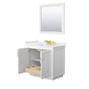 Custom image for White with Brushed Gold Trim / White Quartz / 34