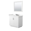 Custom image for White with Brushed Nickel Trim / Carrara Cultured Marble / 34