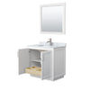 Custom image for White with Brushed Nickel Trim / White Carrara Marble / 34
