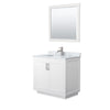 Custom image for White with Brushed Nickel Trim / White Carrara Marble / 34
