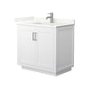 Custom image for White with Brushed Nickel Trim / Giotto Quartz / No Mirror